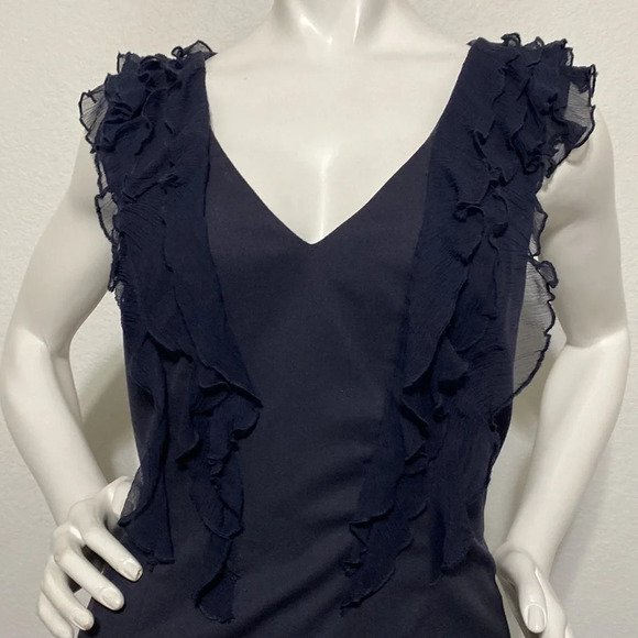 Rebecca Taylor Yacht Club Sheath Dress Navy Blue Size 8 - Picture 3 of 11